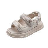 Olivia - Chunky Girls Sandals, Ivory.